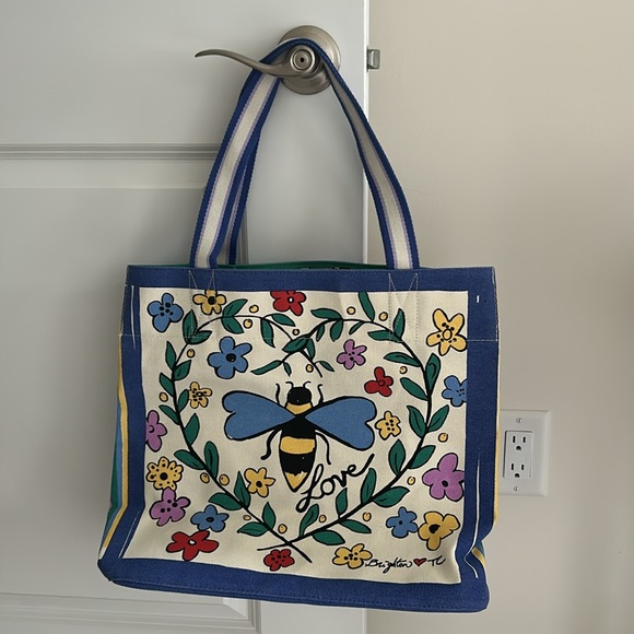 Brighton You Warm My Heart Canvas Tote with Inside Zippered Pocket, NWOT - Picture 2 of 9